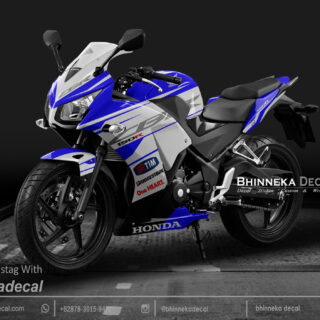 DECAL STICKER CBR K45 DESAIN BLUE ONE HEART-002