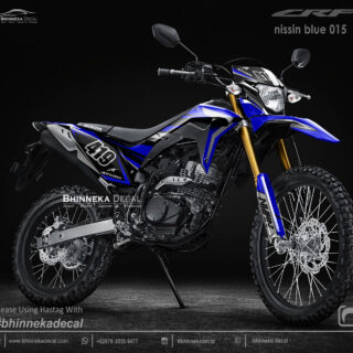 DECAL STICKER CRF 150L DESAIN NISSIN BLUE KODE 005