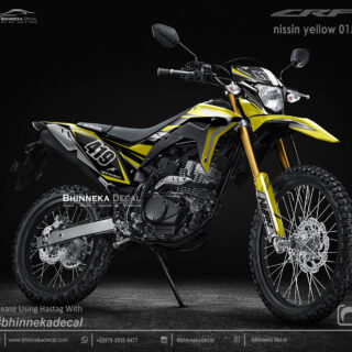 DECAL STICKER CRF 150L DESAIN NISSIN YELLOW KODE 007