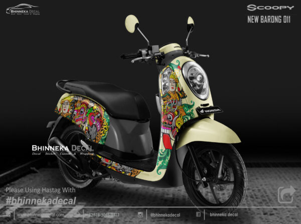 DECAL STICKER HONDA SCOOPY WHITE BARONG-012