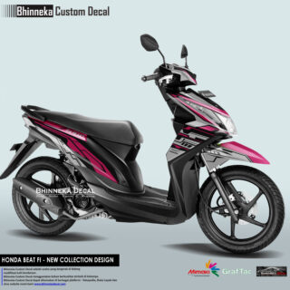 DECAL STICKER HONDA BEAT FI DESAIN CLICK PINK-004