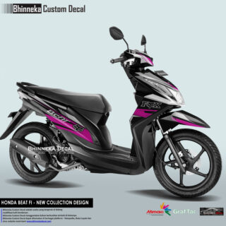 DECAL STICKER HONDA BEAT FI DESAIN PINK FOX-006