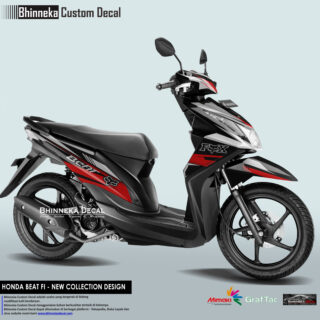 DECAL STICKER HONDA BEAT FI DESAIN RED FOX-007